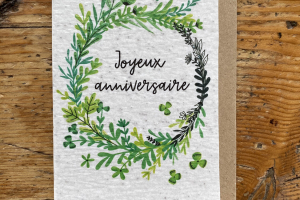 les cartes de Lulu "joyeux anniversaire"(menthe)